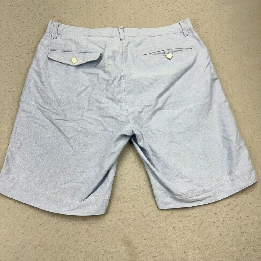 Polo Ralph Lauren Chino Shorts Mens 33 Chambray Light Blue Classic Fit 9